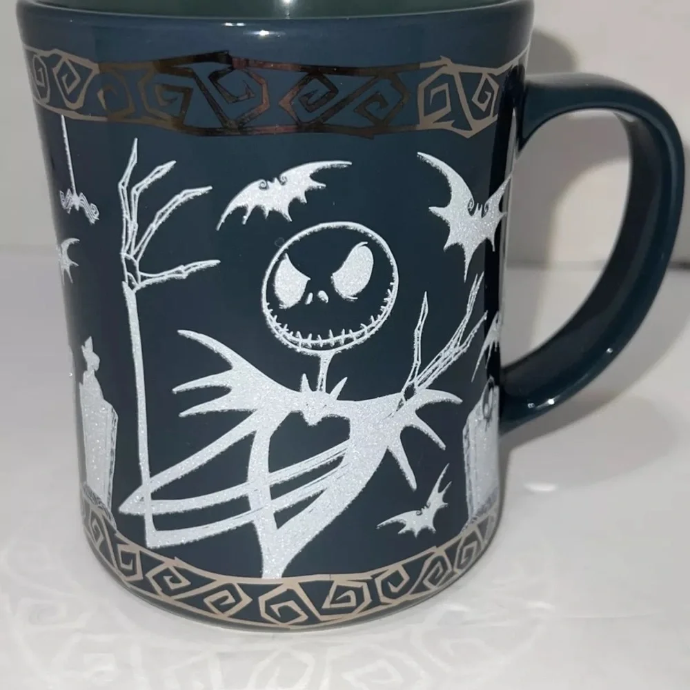 Disney Store Nightmare Before Christmas‎ Halloween Graveyard Glitter Mug NEW